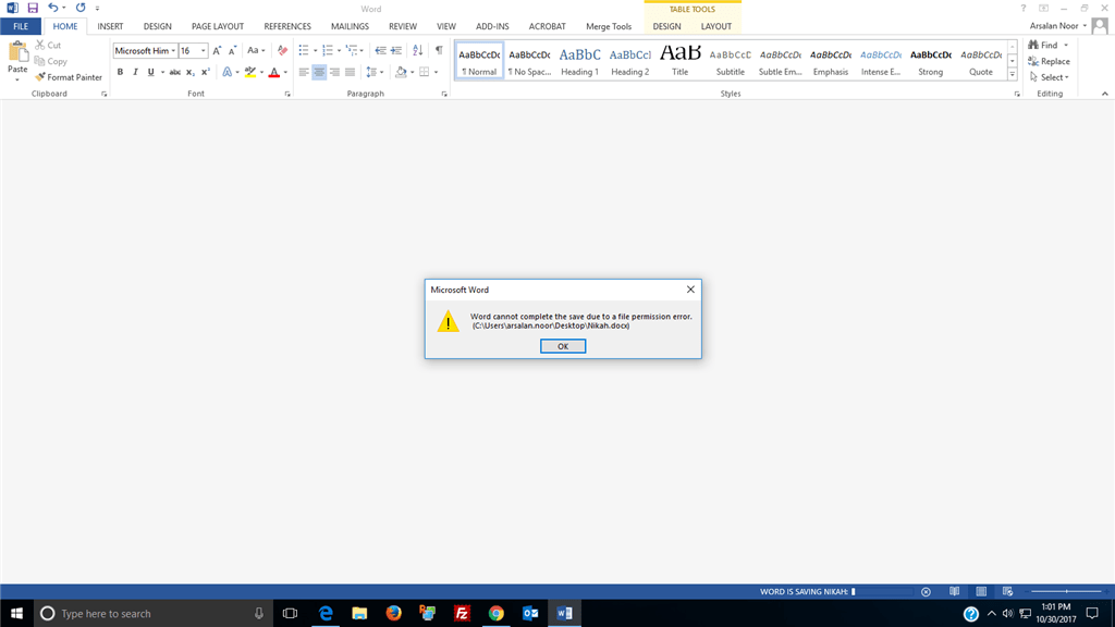 mac cannot save word document permission error