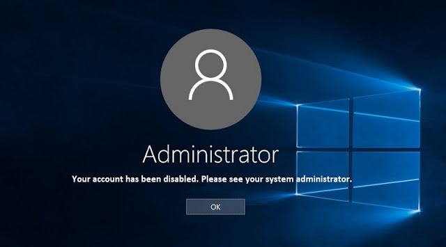 Fixed: "Your account has been disabled. Please see your system administrator" on win 10