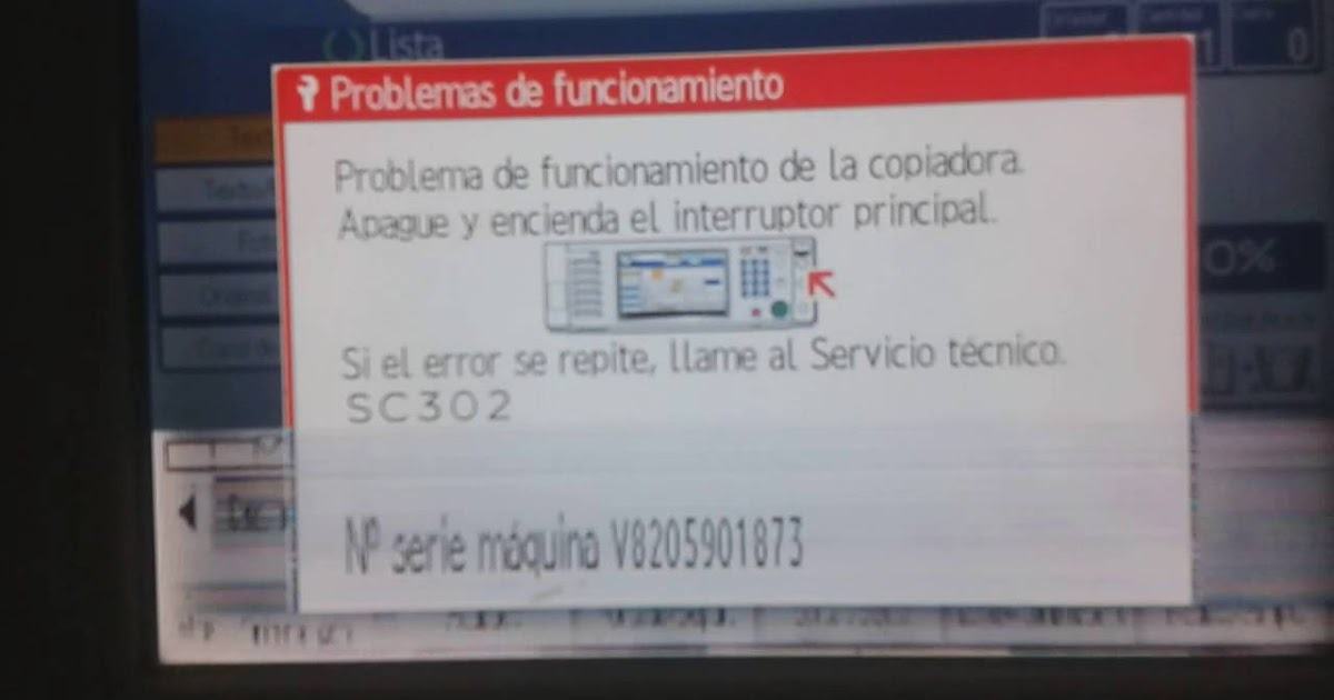 Fix SC 302 error on Ricoh copiers