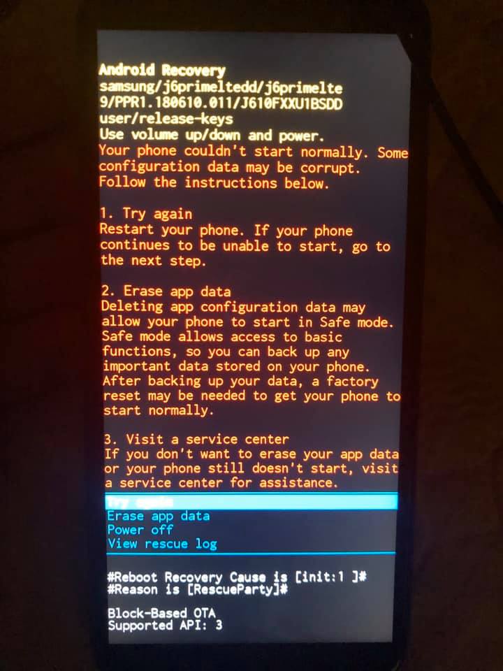 Instructions to fix Samsung phone with black screen