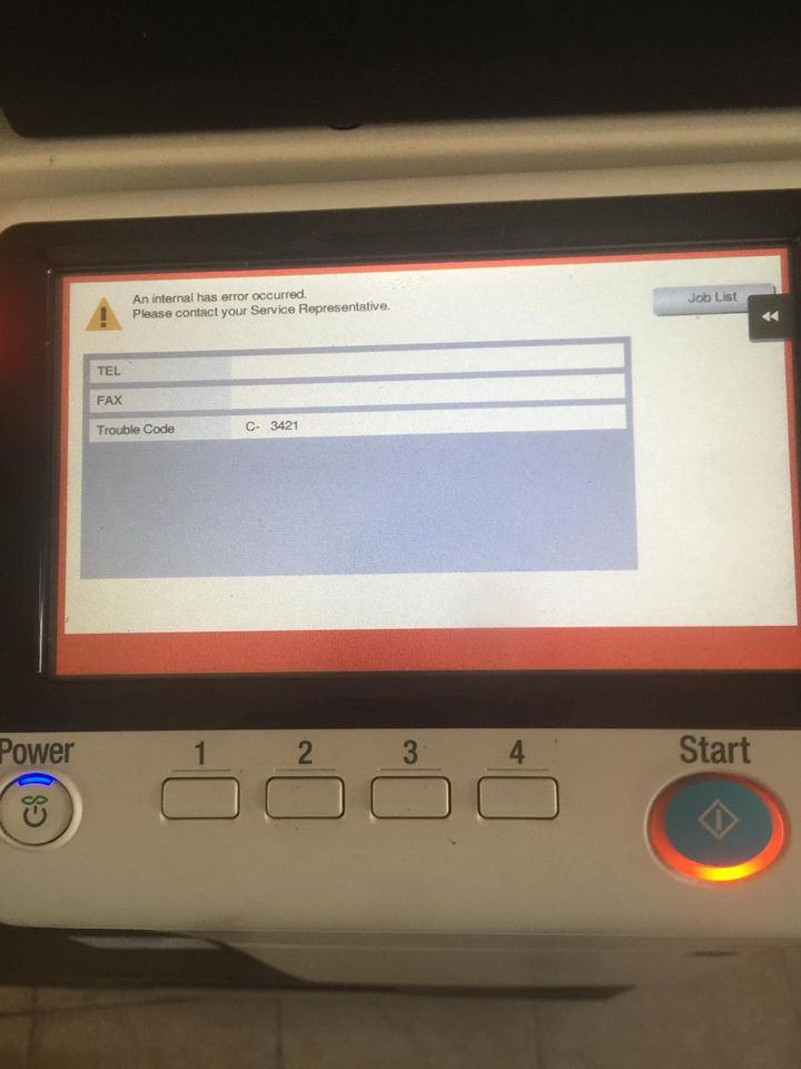 Error codes on Bizhub copiers and how to fix them