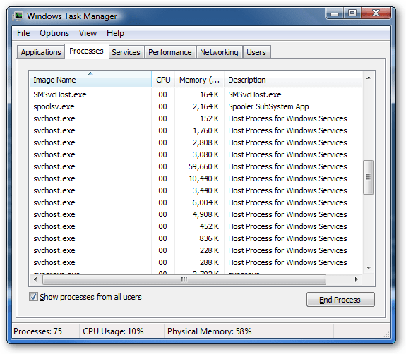 Svchost A Lot Of Processes Fix Svchost Exe Error Taking Up Cpu Space Ngolongtech