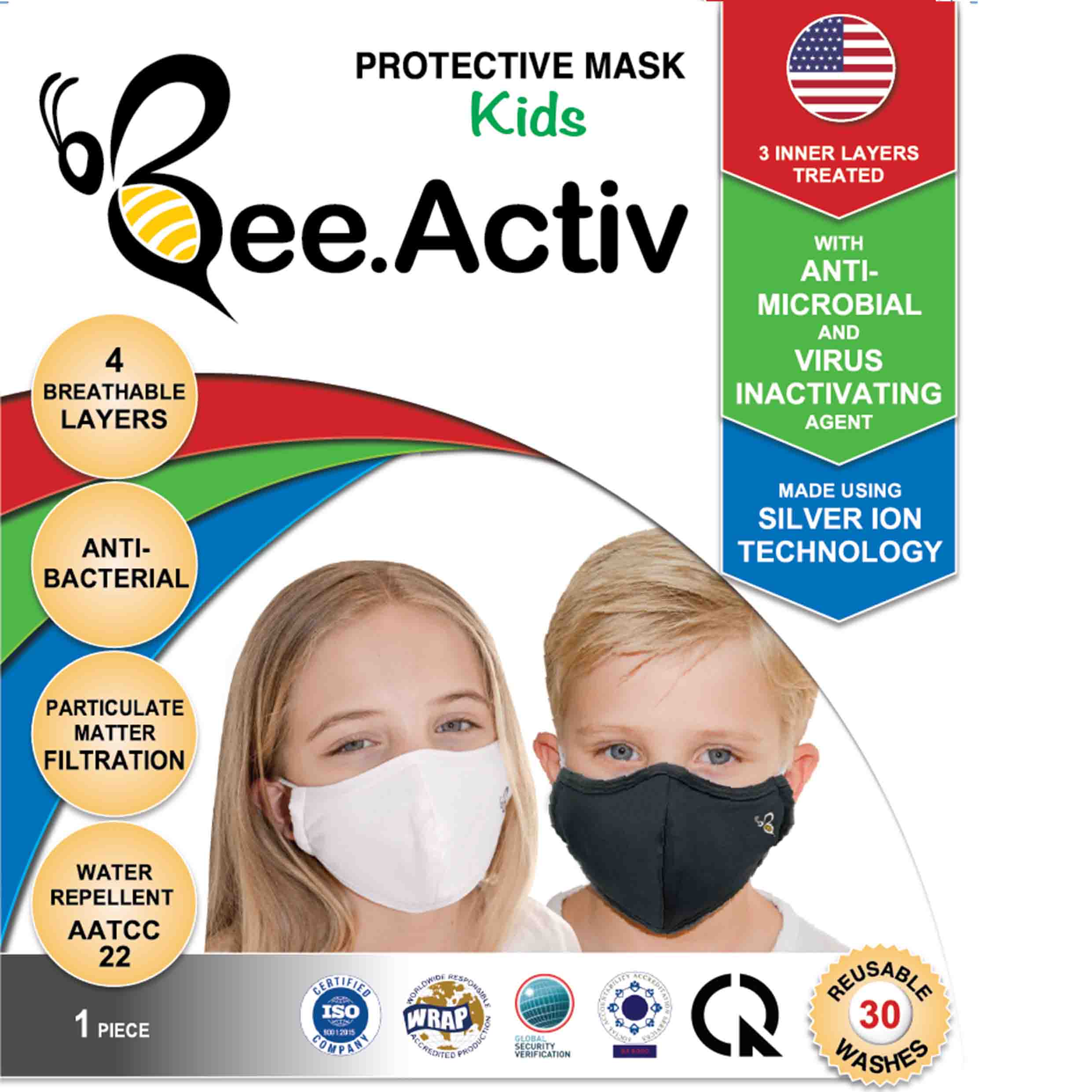 Protective mask 4-layer for kid