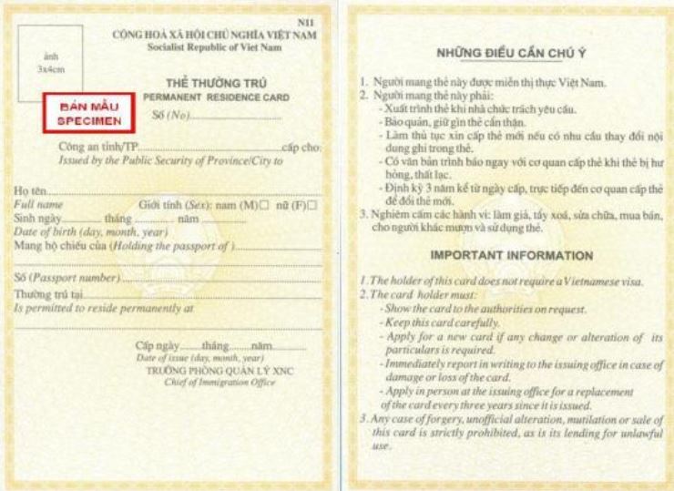 Permanent residence application and naturalization in Vietnam