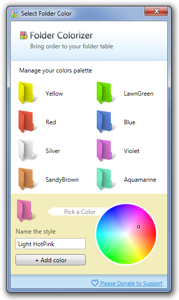How to organize folders on Windows 10 by color