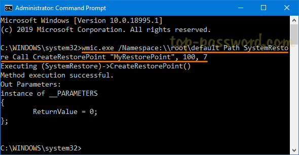 Open Command Prompt with admin rights and type the command