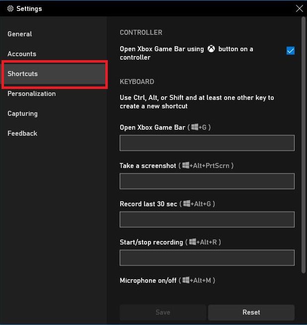 View or adjust keyboard shortcuts