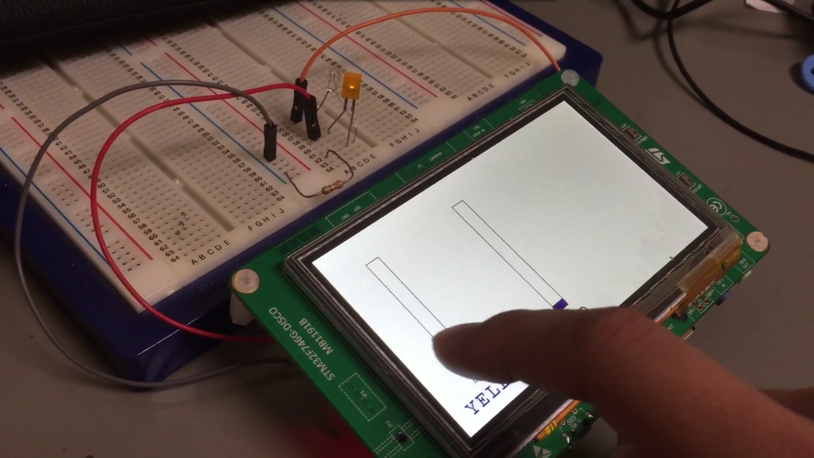 Stm32-f7-Disco touch panel application 
