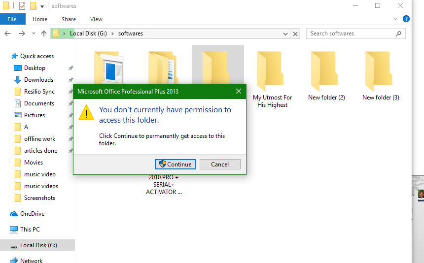 How to fix you don't have permission to access the folder