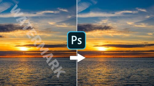 Photoshop Content Aware remove watermark