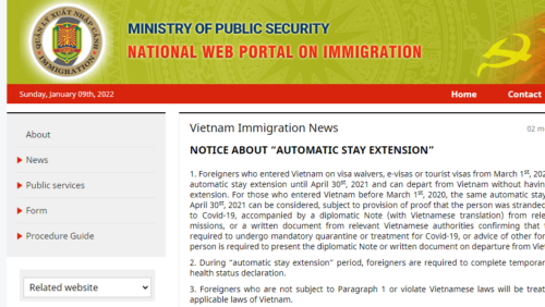 STOP "AUTOMATICALLY EXTENSION OF TEMPORARY RESIDENCE" FOR FOREIGNERS IN VIETNAM