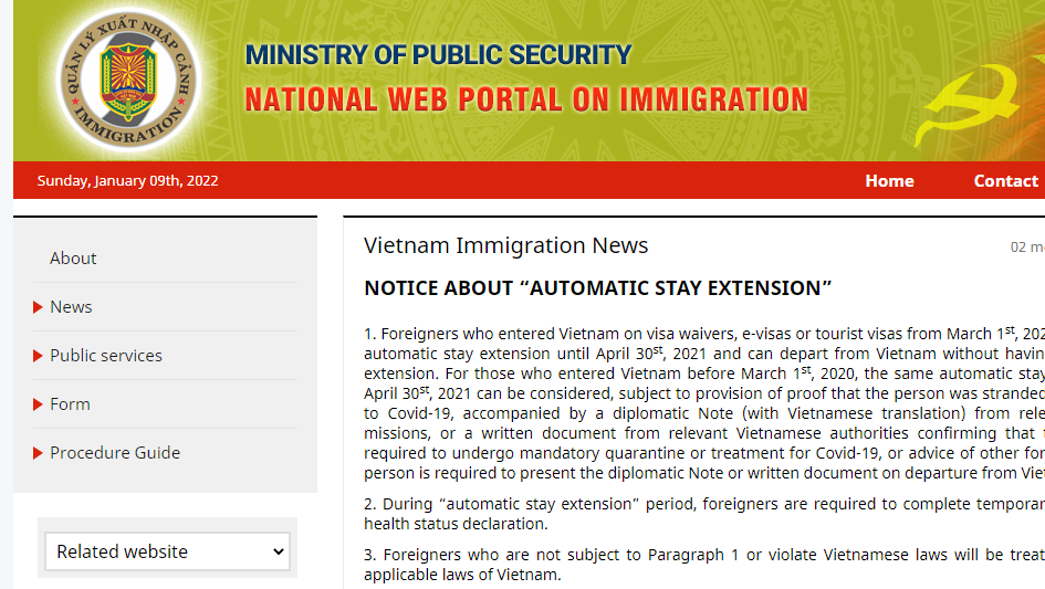 STOP "AUTOMATICALLY EXTENSION OF TEMPORARY RESIDENCE" FOR FOREIGNERS IN VIETNAM
