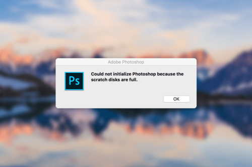 Fix Photoshop scratch disk full Mac error
