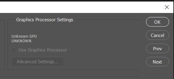 photoshop unknown gpu