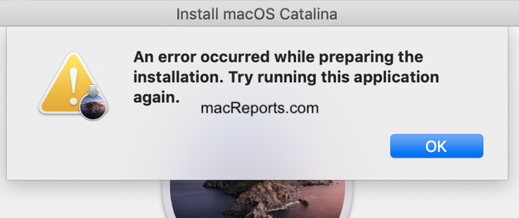 macOS installation error