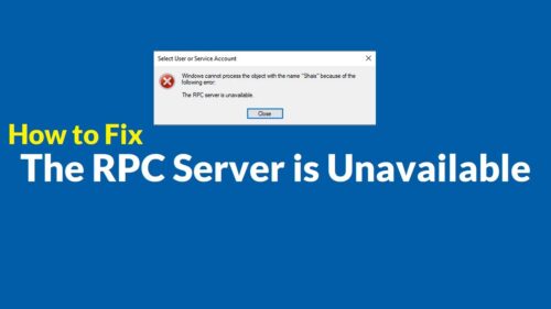 Fix RPC server is Unavailable Windows 10