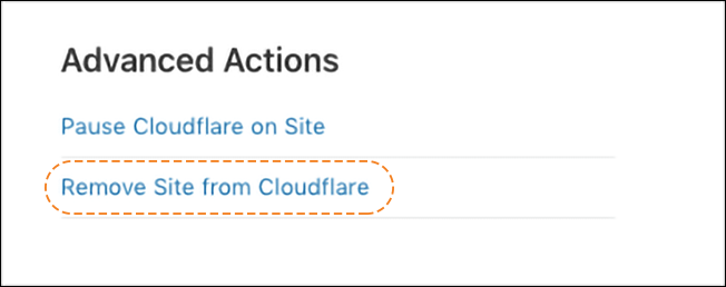 Remove a domain activated in Cloudflare