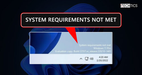 Remove the System Requirements Not Met reminder in Windows 11
