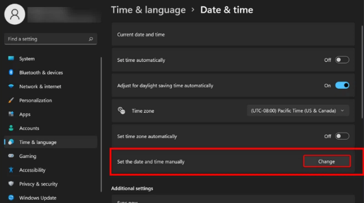 Select Date & time