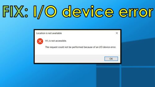 Fix Disk Input/output error In Windows