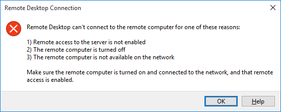 Fix Remote Desktop can't connect to the remote computer for one of these reasons