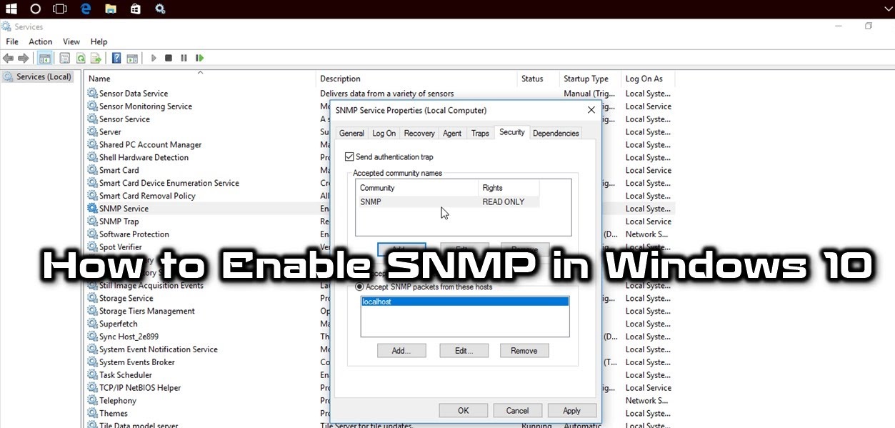 How to Enable SNMP Windows 10 PowerShell