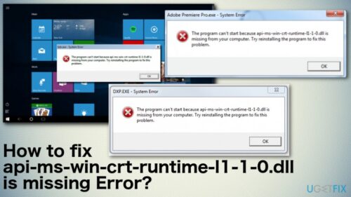 How to fix api-ms-win-crt-runtime-l1-1-0.dll is missing error