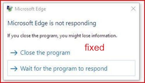 Microsoft Edge not responding: fixed