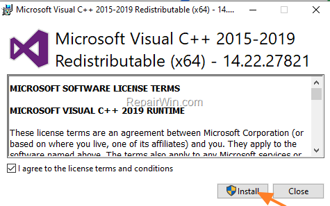 Visual C++ Redistributable for Visual Studio 2015