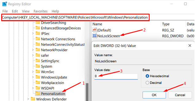 Edit your Registry to enable the lock screen on Windows 11