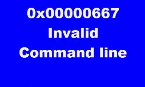 BSOD 0x00000667 Error Invalid command line Windows 10
