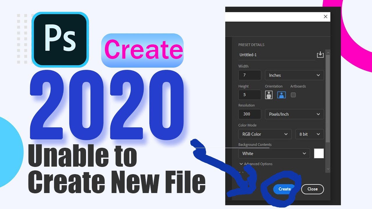 Fix Cannot create new file Photoshop 2020