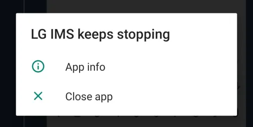 How to fix LG IMS keeps stopping Android