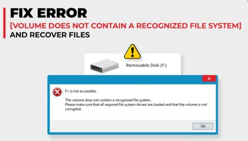 Fix the volume does not contain a recognized file system in windows 10/8/7