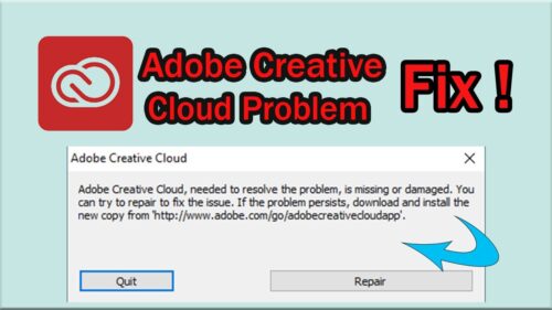 Fix Adobe Creative Cloud is needed to resolve this problem 2021