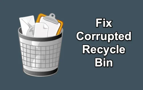 Fix the recycle bin on c: is corrupted do you want to empty windows 10