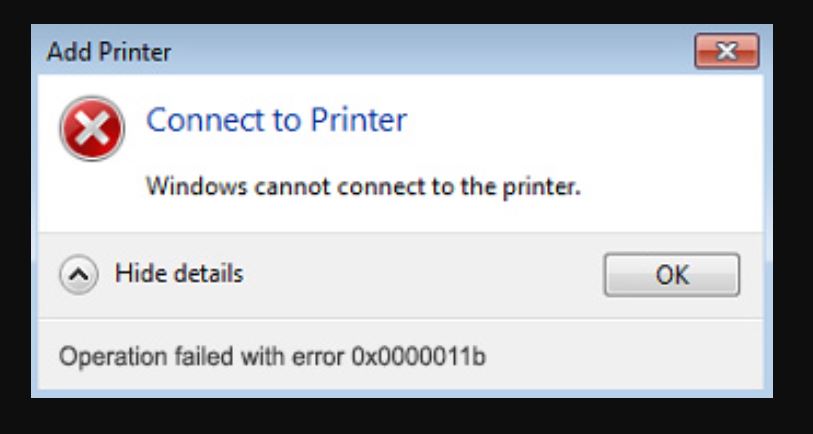 Windows Cannot connect to the printer Windows 11