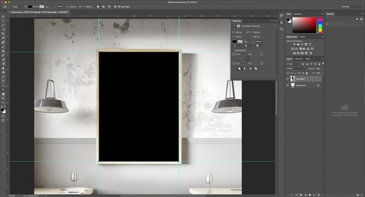Create a frame to make Mockup for the object