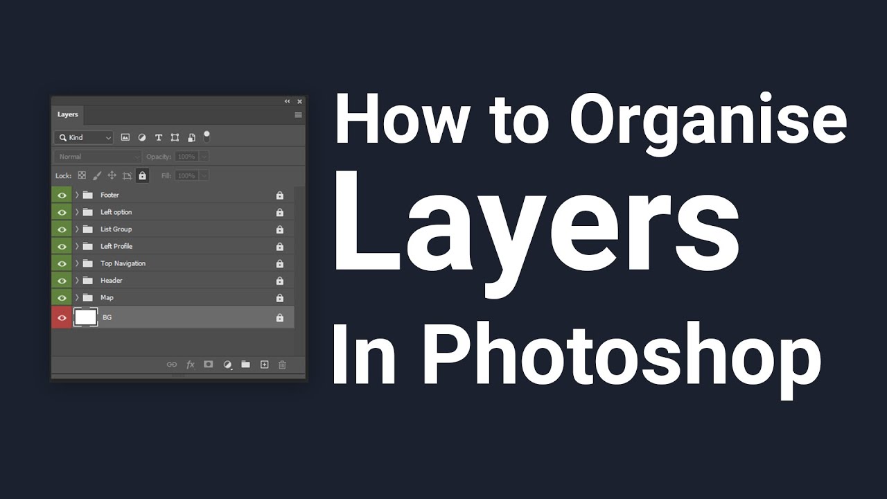 How to organize layers in Photoshop