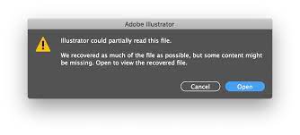 illustrator could partially read this file